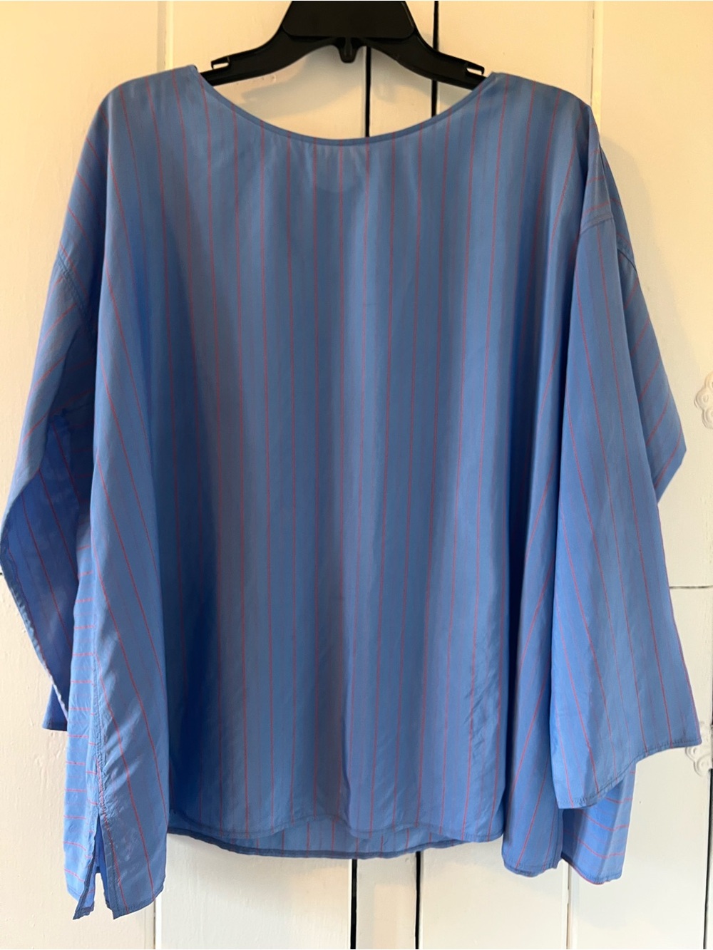 Forte_Forte Italy Blue Striped Women’s Blouse - Casual Oversized Top